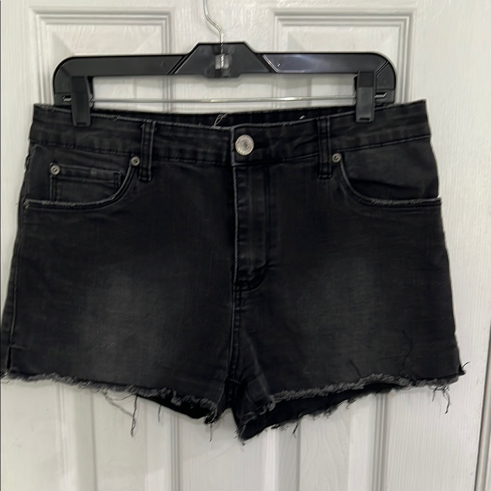 STS  Black Jean Shorts Distressed Frayed Hem